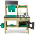thumbnail image 3 of Hape: Nature Fun: Outdoor Mud Kitchen - Wooden Playset, Cooking Accessories, Water Dispensing Sink Bucket, Chef Pretend Play, Blackboard, Kids Ages 3+, 3 of 12