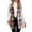 Brown, variant on Womens Coats Plaid Vest Coat Leisure Lapel Neck Button Front Sleeveless Jacket Outerwear Female Warm Outerwear