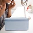thumbnail image 4 of Neceser de maquillaje simple, organizador Estuche de almacenamiento de gran capacidad, Neceser, Caja Bolsa de cosméticos multifuncional portátil para Azul Yinane Estuche de maquillaje, 4 of 8