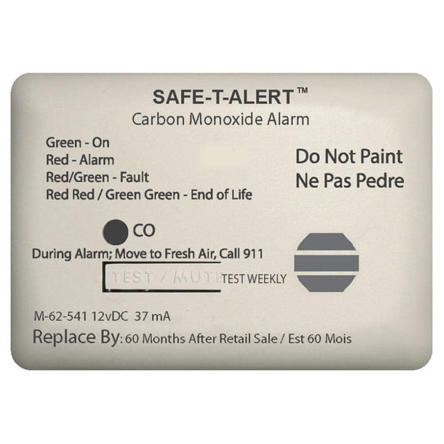 Alarma marina de monóxido de carbono MTI Industries 62-541-MARINE-WT