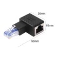 thumbnail image 4 of Extensor Rj45 Cable de datos Adaptador convertidor macho a hembra RJ45 Conector de red LAN (derecho), 4 of 6