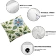 thumbnail image 4 of COMIO Decorative Throw Pillow Covers Couch Square Pillowcases Cushion for Bedroom Sofa Farmhouse Decor,2 pcs (Blue Floral) White, 4 of 6