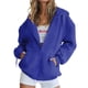 thumbnail image 1 of Puntoco Moda Mujer Cremallera Cuello en V Jersey tops Blusa de manga larga con capucha Sudadera Puntoco Puntoco-3553, 1 of 7