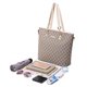 thumbnail image 2 of Conjunto de bolso de mano para mujer, 6 uds., tipo bandolera, cartera de mano, estuche para llaves, bolso de compras (Beige), 2 of 9
