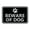 Black / Silver, variant on Classic Framed Beware of Dog Sign (Black) - Small