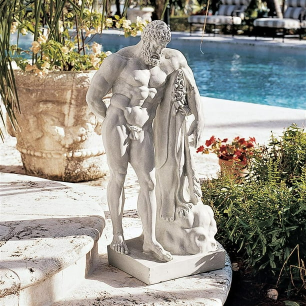 Design Toscano Farnese Hercules Roman God Garden Statue, 30 Inch