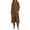 Khaki, variant on Weekease 3 Piece Sets for Women Crew Neck Tank Pockets Drawstring Pant Long Sleeve Cardigan Fall Pajamas Comfy Loungewear
