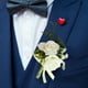 thumbnail image 4 of Bienvenido Novia y novio Boutonniere Dama de honor y padrinos de boda Corsage Rose Boutonniere, 4 of 8