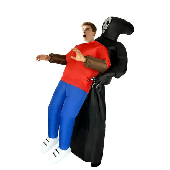 Inflatable Grim Reaper "Carry Me" Costume - Hilarious Halloween & Party Outfit