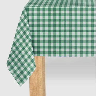 Green Gingham Paper Tablecloth