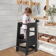 thumbnail image 5 of Kids Step Stool Wooden Toddler Step Stool Adjustable Step Stool for Kids Kitchen Stool Helper Toddlers Learning Stool Tower for Kitchen Counter, 5 of 7