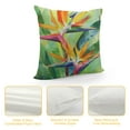 thumbnail image 4 of Shiartex  Bird of Paradise Throw Pillow Cushion Cover, Fine Art Style Painting Colorful Tropical Flora Print, Decorative Square Accent Pillow Case, 4 of 5