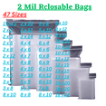 thumbnail image 5 of Reclosable Poly Bags - 1 x 2 & (100 Bags) 2 Mil Clear Plastic Zip Bag Mini Baggies Jewelry, Bakery, Treats, Party Favors, 5 of 5