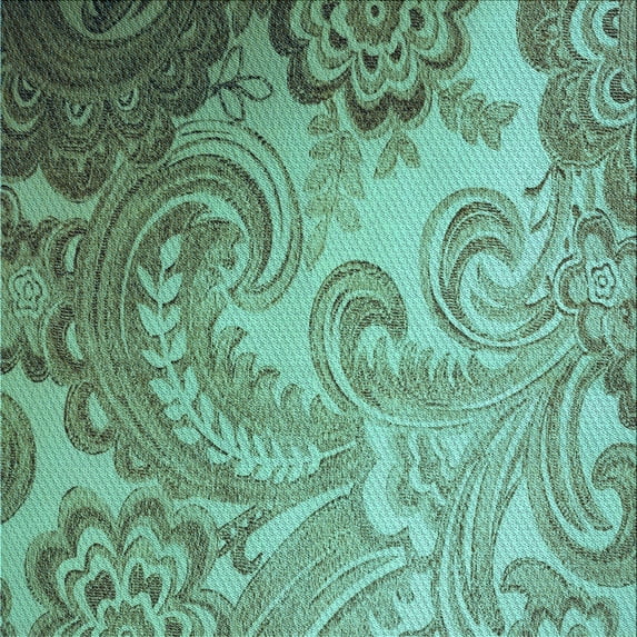 Ahgly Company Machine Washable Indoor Square Transitional Medium Turquoise Green Area Rugs, 8' Square
