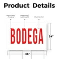 thumbnail image 2 of Bodega Yard Sign 24 Inch x 36 Inch Single Sided Weatherproof Heavy-Duty Plastic with Stake | Local Market, Fresh Groceries, Neighborhood Shops | Made in USA, 2 of 7