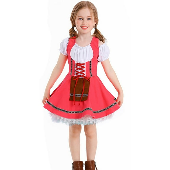 Gunia Girls Halloween Dresses Festival Halloween Tutu Dresses For Party Fashion Lightweight Child Classic Clothes Pink