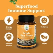 Nature’s Craft Organic Irish Sea Moss Capsules for Immune Support and Thyroid Support, 90 Count