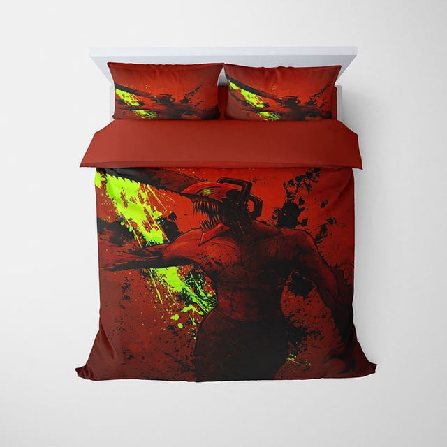 Denji Chainsaw Devil Blood Bath Comforter Set