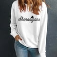 thumbnail image 3 of Charella Sweatshirts for Women St Patricks Day Decorations Long Sleeve Crewneck Tops 2024 Trendy T-shirt,White,XS, 3 of 5
