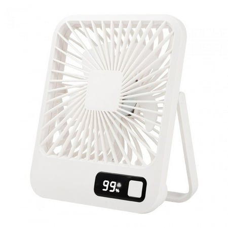

Desk Fan Summer Cooling Fans Rechargeable Speed Adjustable Portable Quiet Table Fan Mini Fan for Desktop Office Home Indoor Bedroom White