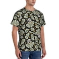 thumbnail image 2 of Vsdgher Skull with Dollar Print Men's Dry Fit Mesh Athletic Shirts Moisture Wicking Tennis T-Shirt Tops, 2 of 9