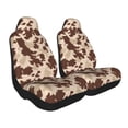 thumbnail image 3 of Car Seat Covers Are Protected From Dust And Spillage And Elastic Straps Are Easy To Install For Easy Car Suv Truck Delivery Brown Cow Pattern 2 Pcs, 3 of 8