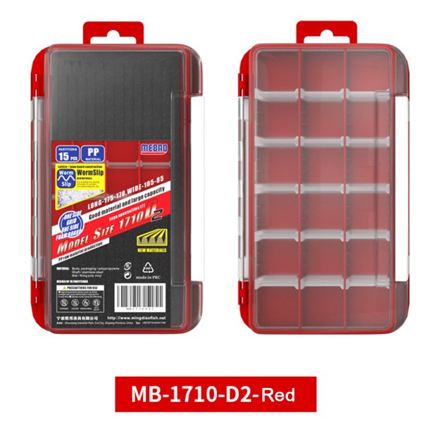 Caja organizadora de Anzuelos de pesca Ehuebsd plástico 2 capas Impermeable