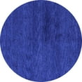 thumbnail image 1 of Ahgly Company Machine Washable Indoor Round Abstract Blue Modern Area Rugs, 6' Round, 1 of 4