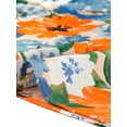 thumbnail image 5 of Allegra K Women's Floral Ruffled Short Sleeve Ruffle Neck Casual Blouses XL Blue Orange, 5 of 6