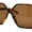 Tortoise Brown, variant on Womens Pop Color Lens Oversize Thin Plastic Butterfly Sunglasses Black Green