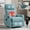 Antique blue green + Metal & Wood, variant on Fabric Heat & Massage Manual Recliner Chair - Rocker & Swivel Function for Living Room,Orange