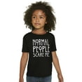 thumbnail image 3 of Normal People Scare Me Tales Horror Crewneck T Shirts Boy Girl Teen Brisco Brands M, 3 of 6
