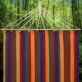 thumbnail image 4 of Sterling Sports Cotton Hammock with Wooden Spreader for Outdoor Patio Yard Poolside, 4ft Wide for 1 Person, 420 lbs Capacity, Rainbow Trail, 4 of 8