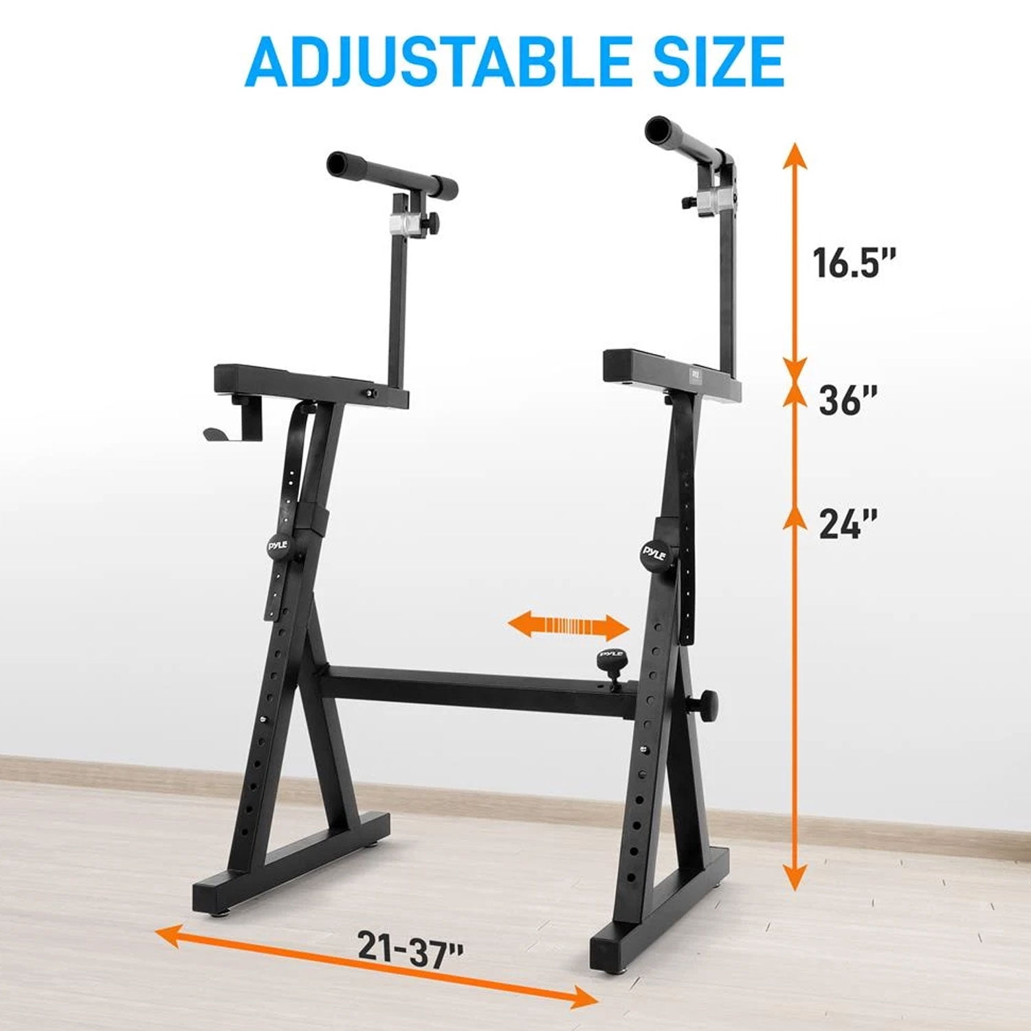 Pyle 2 Tier Adjustable Heavy Duty Metal Keyboard Music Stand, Black