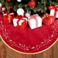 thumbnail image 7 of Qonioi Red Leaf Tree Skirt, 48 Inch Christmas Tree Base Cover for Holiday Arrangement, Festive Tree Mat, 7 of 7