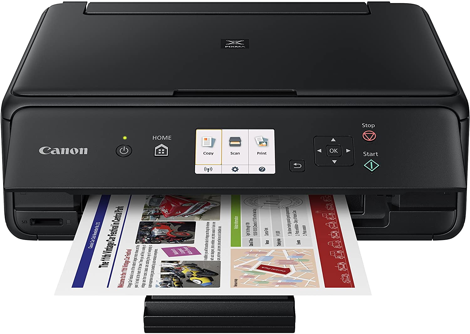 Canon PIXMA TS 5020 BK Wireless color Photo Printer with Scanner &amp; Copier (Black)- Office Products