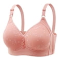 thumbnail image 2 of Fashion Women Solid Color Wireless Lace Flower Decoration Pad Gathering Daily Bra, 2 of 3