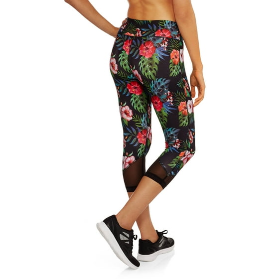 Active Tropical Print Leggings With