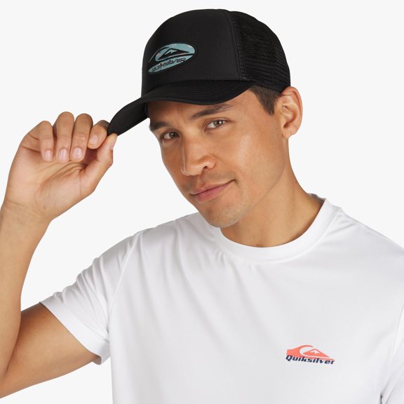 Men's Quiksilver Stretch Line Trucker hat Color: Black Size: N/A
