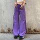 thumbnail image 3 of Pantalones holgados para mujer Estilo Y2k Pantalones cargo morados Cintura alta Traje diario suelto FLhrweasw Para estrenar, 3 of 9