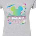 thumbnail image 3 of Disney - Mickey Vaporwave Sunset  - Juniors Fitted Graphic T-Shirt, 3 of 5