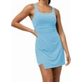 thumbnail image 3 of Robe de Tennis pour Femmes, Robes Athlétiques, Robe d'Entraînement, Jupe-Short, Tenues de Golf, Bleu m, 3 of 6