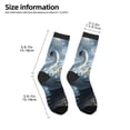 thumbnail image 2 of Honeii Fantasy Swan Yacht Design Print Children's Colorful Socks,Unisex Kids and Toddlers' Cushioned Sock,Kids Athletic Crew Socks,for Everyday Wear and Sports, 2 of 5