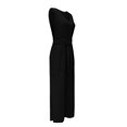 thumbnail image 3 of Women's V Neck Wide Leg Sleeveless Belted Jumpsuit Long Pants Rompers Rompers And Jumpsuits plus All plus Size Jumpsuit for Women Casual Jumpsuit plus Size Jumpsuits Wear for plus Size Womens, 3 of 5