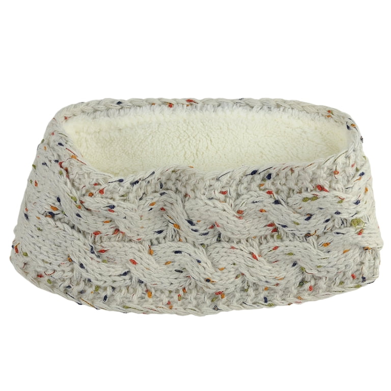 C.C Colorful Confetti Winter Warm Cable Knit Fuzzy Lined Ear  display picture 2