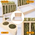 thumbnail image 3 of Wooden Rabbit  Feeder Box, Rabbit  Manger Food Rack Sturdy Wood Construction with 2 Bowls for Home, 3 of 7