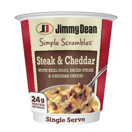 Jimmy Dean Simple Scrambles Quick Breakfast Cup, Steak & Cheddar,5.35 oz.