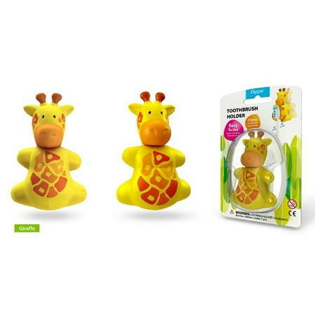 Yellow Giraffe Flipper Toothbrush Holder