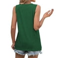thumbnail image 4 of Sevevn Women's Summer Casual Fashion Solid Tank - Loose Round Neck Sleeveless Top Army Green XL Early Access Deals, 4 of 7