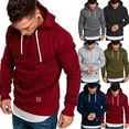 thumbnail image 1 of Hommes à Capuche Coupe Ajustée Chandails à Capuche Chandail en Molleton Manteau d'Extérieur Chandail Manteau Chaud Veste, 1 of 5